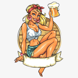 啤酒女郎素材