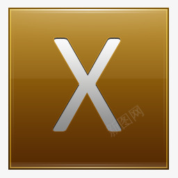 字母X黄金图标png_新图网 https://ixintu.com gold letter 信 黄金