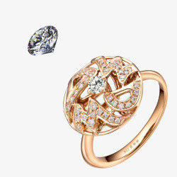 黄金钻石戒指戒指钻石高清图片