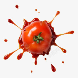 摔坏的番茄素材