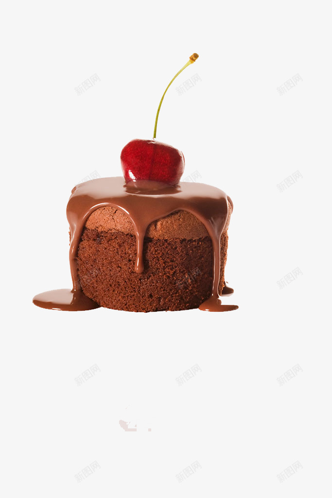樱桃巧克力蛋糕png免抠素材_新图网 https://ixintu.com 产品实物 奶油 巧克力酱 蛋糕
