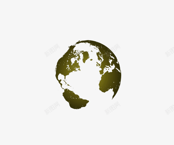 污染的地球png免抠素材_新图网 https://ixintu.com 圆形 地球 污染 褐色