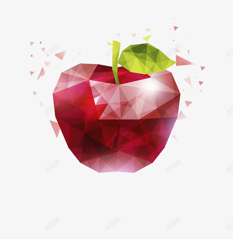 红色苹果插画png免抠素材_新图网 https://ixintu.com 图案块 彩色 水果 红色水果 红色苹果插画 苹果