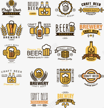 彩色啤酒节卡通图标片图标