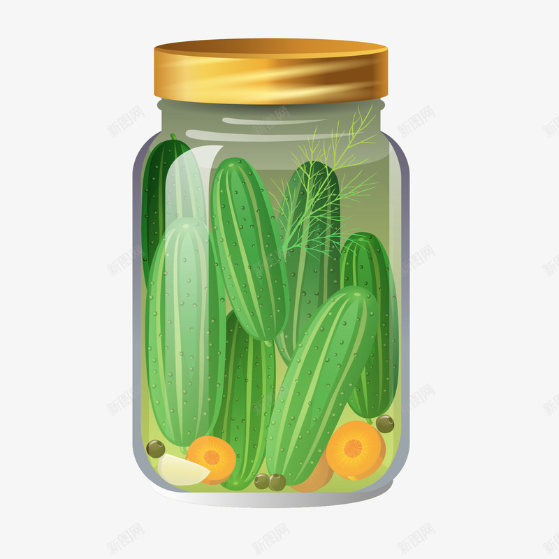 瓶子里的水果蔬菜矢量图ai免抠素材_新图网 https://ixintu.com 玻璃瓶 瓶子里的黄瓜 罐头 美食 蔬菜 酱菜 矢量图