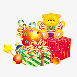 节日装饰礼品圣诞节小熊装饰礼品高清图片