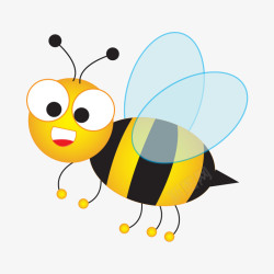 蜜蜂绿色蜜蜂卡通高清图片