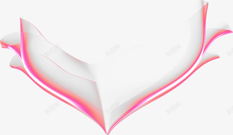 粉色对称曲线png免抠素材_新图网 https://ixintu.com 对称 曲线 粉色