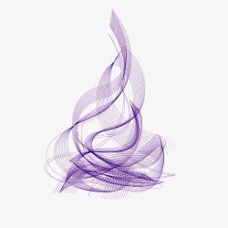 紫色立体线条曲线素材