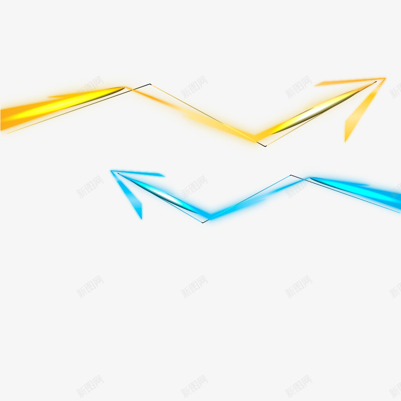 弯曲光效箭头素图标png_新图网 https://ixintu.com 光效 弯曲线 箭头