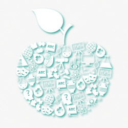苹果型背景对科学和教育素材