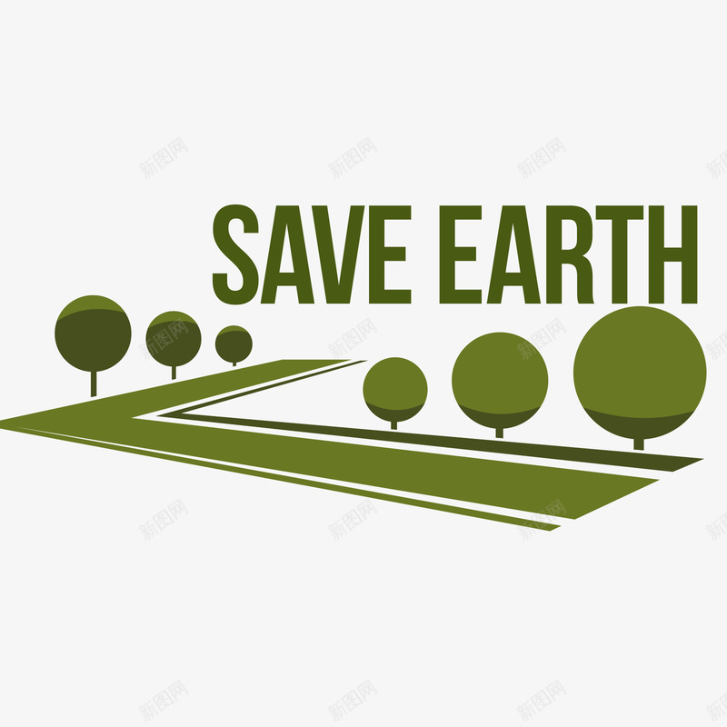绿色道路拯救地球标签矢量图ai免抠素材_新图网 https://ixintu.com 拯救地球 标签 绿色 绿色标签 绿色道路 英文 矢量图