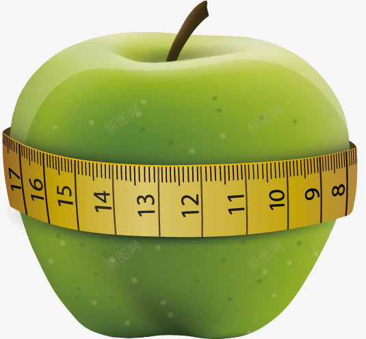 皮尺测量苹果png免抠素材_新图网 https://ixintu.com 测量 皮尺 苹果