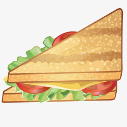 蔬菜三明治卡通蔬菜三明治高清图片