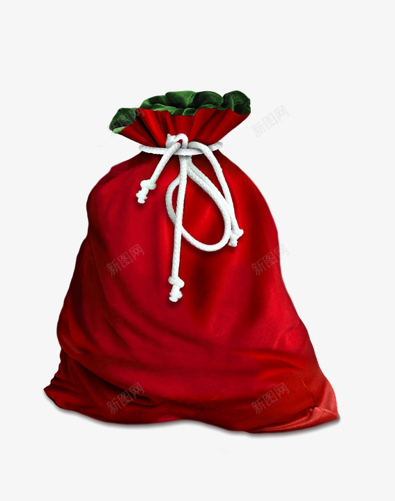 圣诞节礼品袋png免抠素材_新图网 https://ixintu.com 免费png 免费png素材 圣诞节 礼品 红色的包 节日