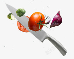 蔬菜刀刀切蔬菜高清图片