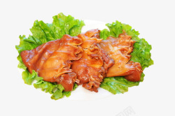 猪耳朵食物蔬菜与卤猪耳高清图片