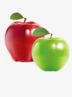 青苹果和红苹果素材