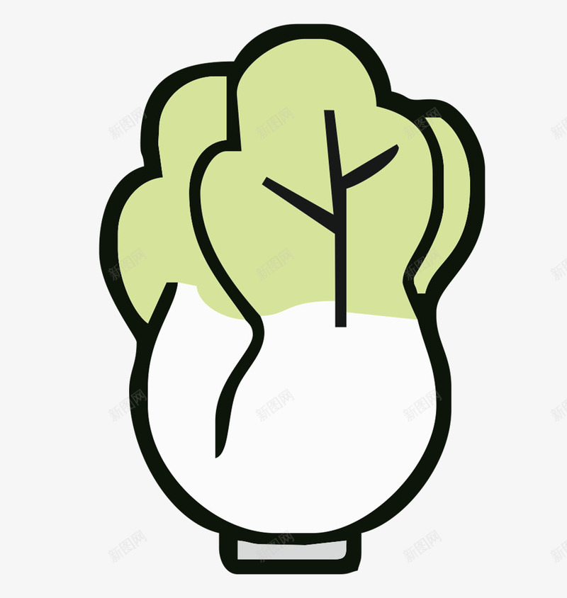 卡通手绘白菜图标png_新图网 https://ixintu.com 卡通手绘白菜图标 卡通植物 卡通白菜 卡通蔬菜 手绘白菜 白菜png 白菜图标