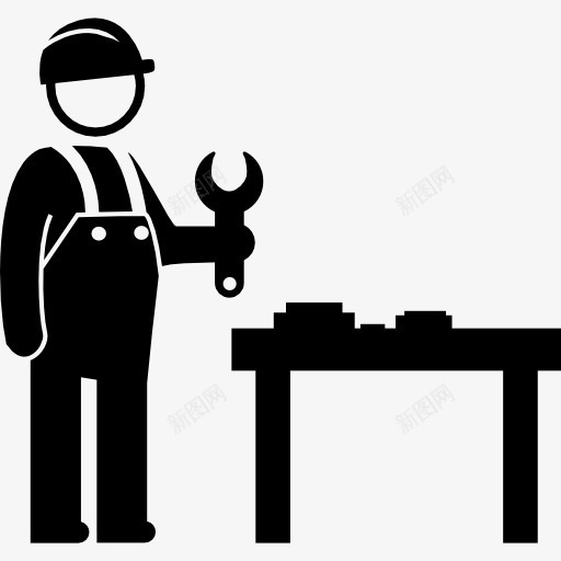 技工行业图标png_新图网 https://ixintu.com 人 工业图标 工人 机械 男性 站 表