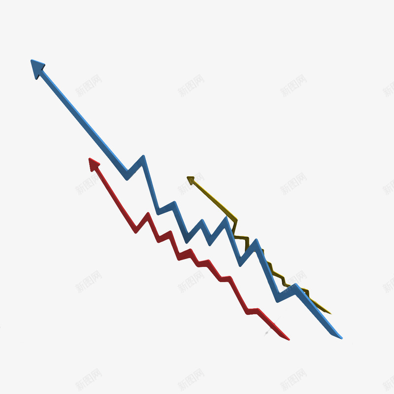 立体彩色曲线箭头png免抠素材_新图网 https://ixintu.com 平面箭头素材 彩色的箭头 数据箭头 立体的箭头