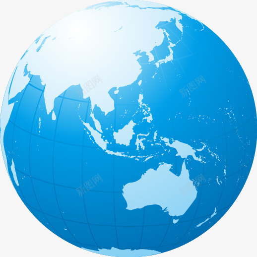 蓝色科技地球地图png免抠素材_新图网 https://ixintu.com 地图 地球 科技 蓝色