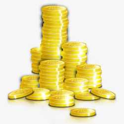 硬币钱黄金TreasureGoldCoins素材