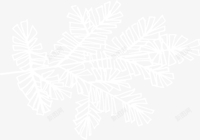 冰晶树叶png免抠素材_新图网 https://ixintu.com 冬天 冬季元素 树叶 植物