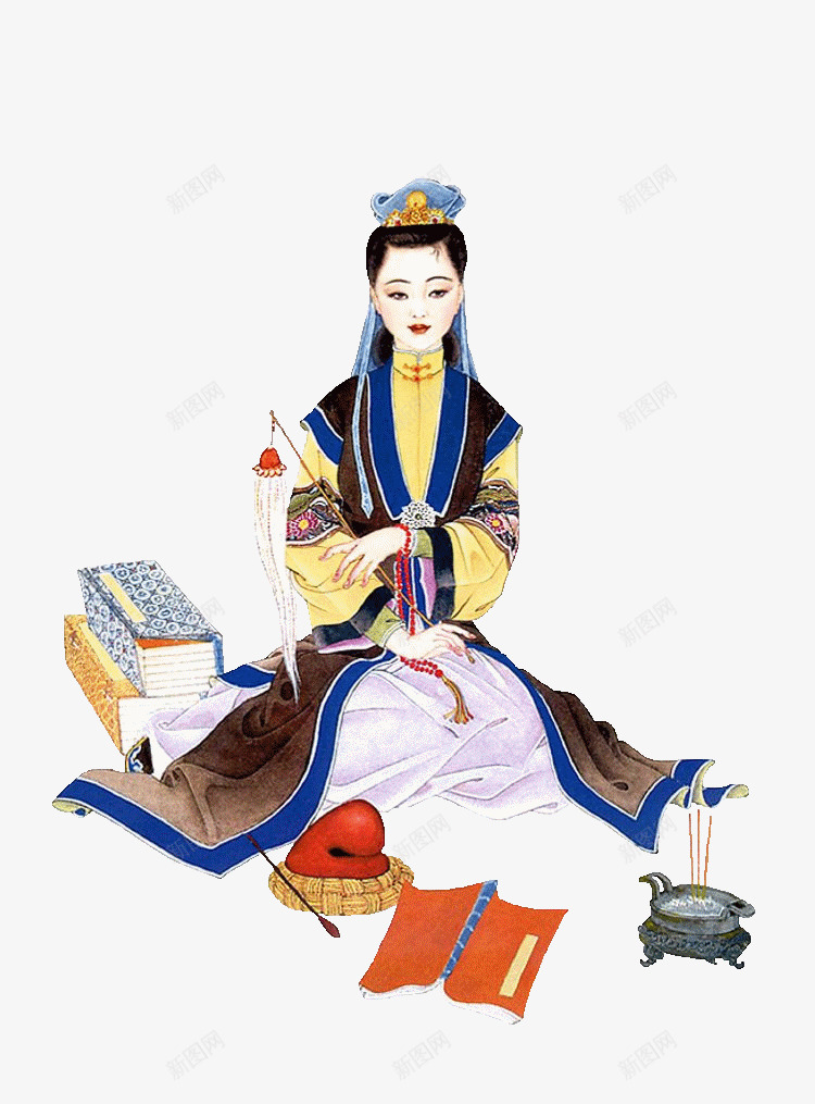 中国古代女子png免抠素材_新图网 https://ixintu.com 中国风 传统 古风 女性