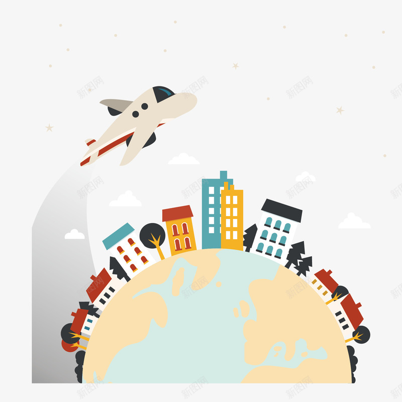 旅行旅游png免抠素材_新图网 https://ixintu.com 卡通地球 地球 扁平化地球 旅游 旅行 矢量地球 简单地球