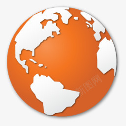 橙色地球图标图标
