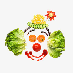 创意水果蔬菜小丑造型素材