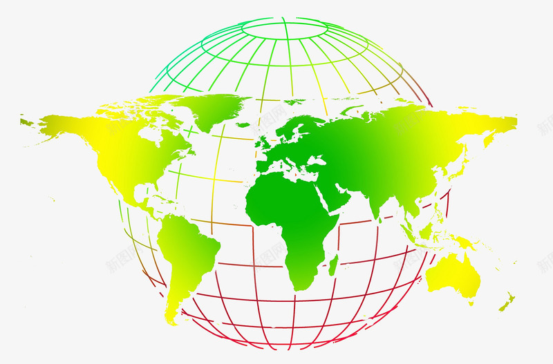 绿色网络元素png免抠素材_新图网 https://ixintu.com 互联网 地图 彩色地球 绿色 网络 网络素材