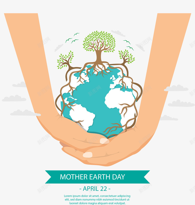 手绘拥抱地球png免抠素材_新图网 https://ixintu.com 手绘 拥抱地球 树 环保 绿色