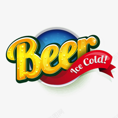 啤酒英文艺术字图标图标