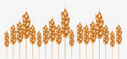 黄金小麦手绘粮食小麦地高清图片