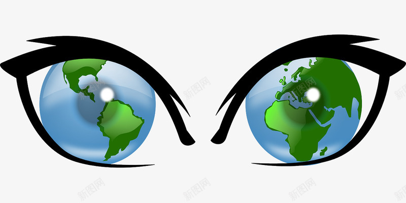 用眼睛看世界png免抠素材_新图网 https://ixintu.com 世界 地球 眼睛 眼见