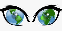 地球与眼睛图片用眼睛看世界高清图片