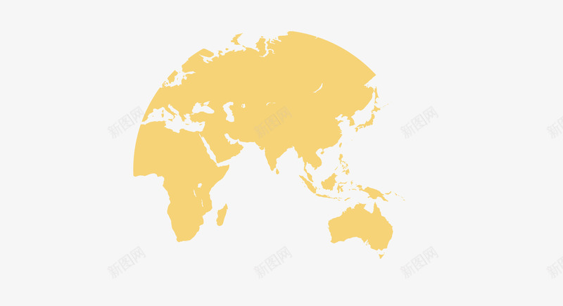地图剪影png免抠素材_新图网 https://ixintu.com 剪影 地图 地球 黄色