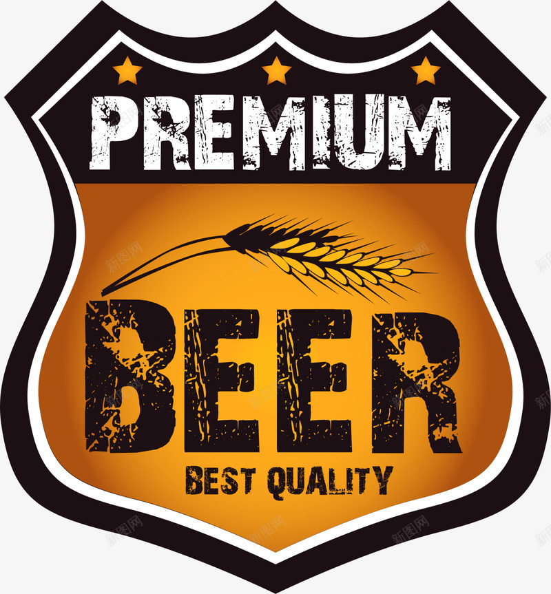 黑色beer标志png免抠素材_新图网 https://ixintu.com beer 万圣节 啤酒 畅饮 稻穗 餐饮 黑色标志