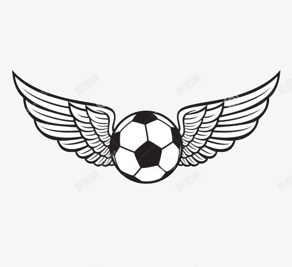足球翅膀png免抠素材_新图网 https://ixintu.com 体育用品 球类 翅膀图片