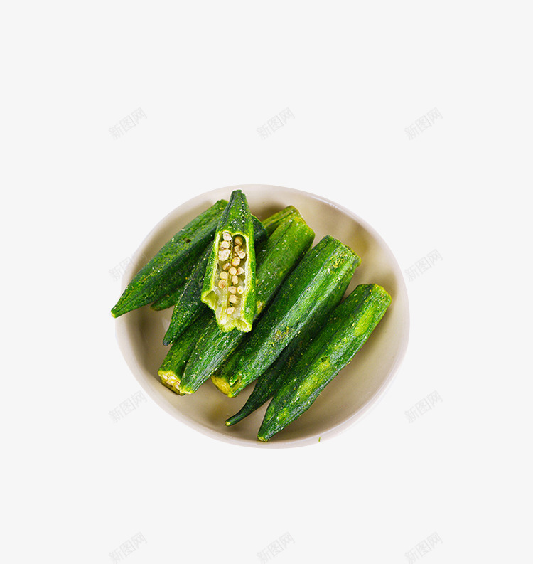 干吃蔬菜png免抠素材_新图网 https://ixintu.com 小零食 干吃 秋葵 蔬菜