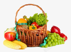 菜市场的菜框里的蔬菜菜市场的菜篮和葡萄高清图片