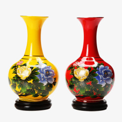 黄瓶瓷器花瓶高清图片