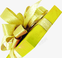 黄色精致礼品包装素材