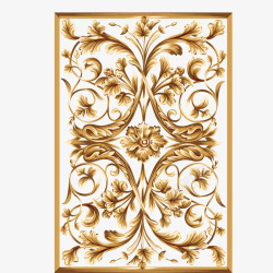 皇家花纹边框黄金素材