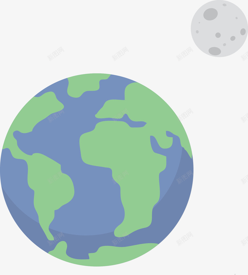 地球星球矢量图ai免抠素材_新图网 https://ixintu.com 地球 旅游 星球 月球 矢量图