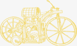 工具带手绘复古带后扶轮蒸汽朋克自矢量图高清图片