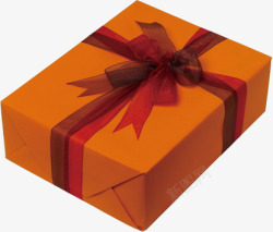 橙色礼品盒海报素材