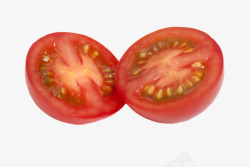 实物红色切开樱桃番茄素材